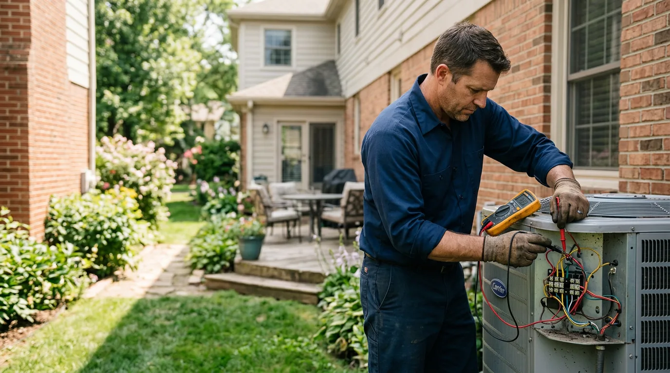 HVAC technician working near Fulton, IN
